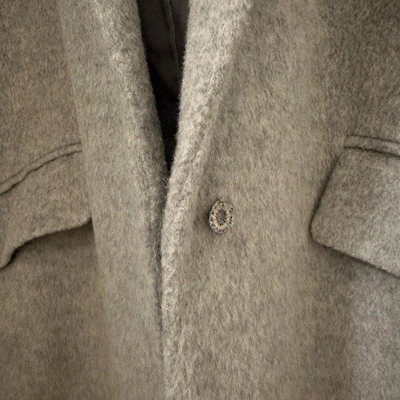 Heather Grey 100% Alpaca Coat Size Small - Picture 3 of 4